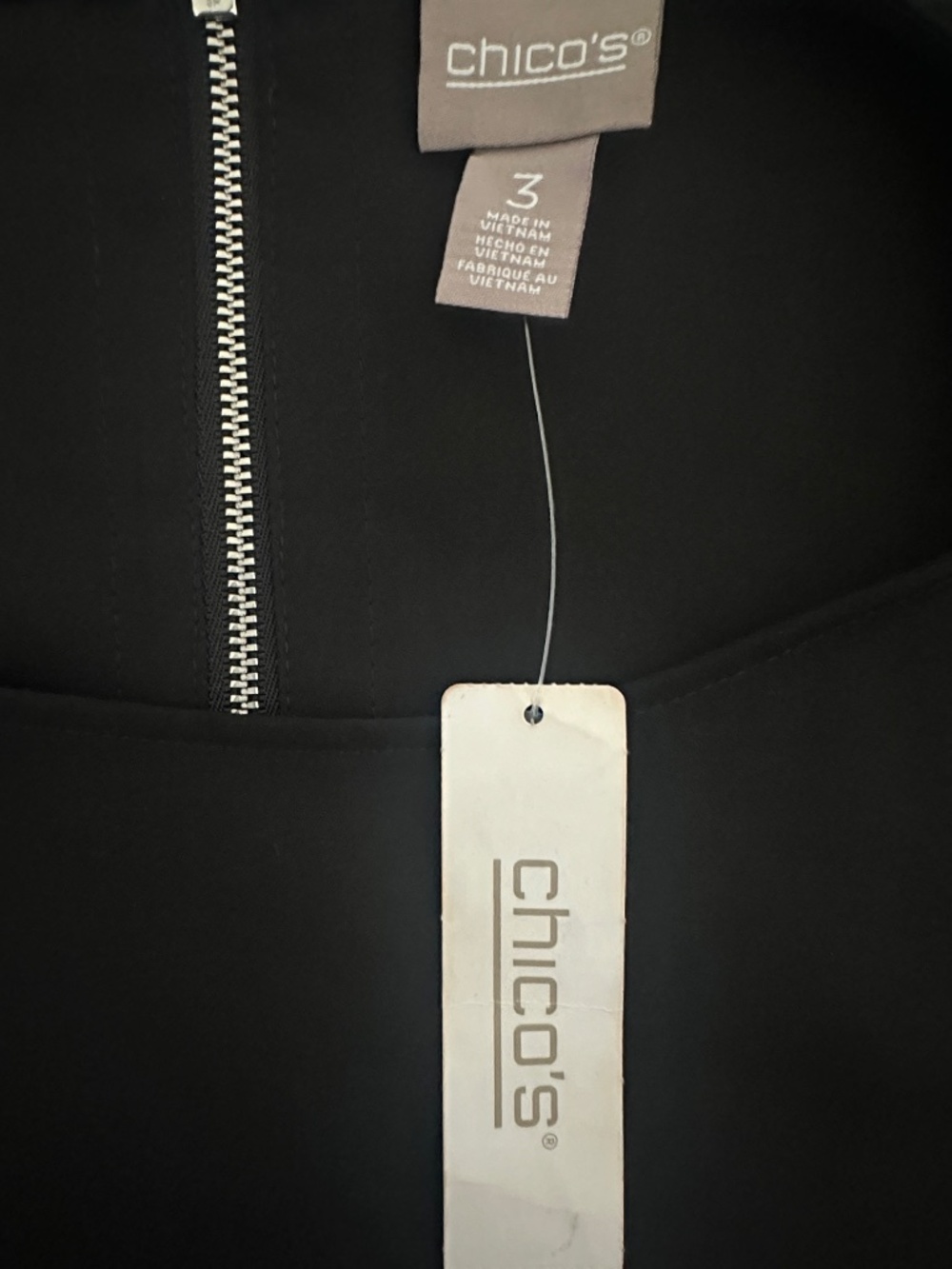 Chico's Crepe Clarissa Tank Zippered Back Closure - Picture 5 of 6